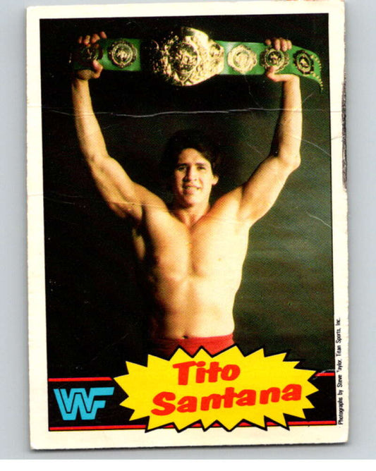 1985 O-Pee-Chee WWF #14 Tito Santana   V65701 Image 1