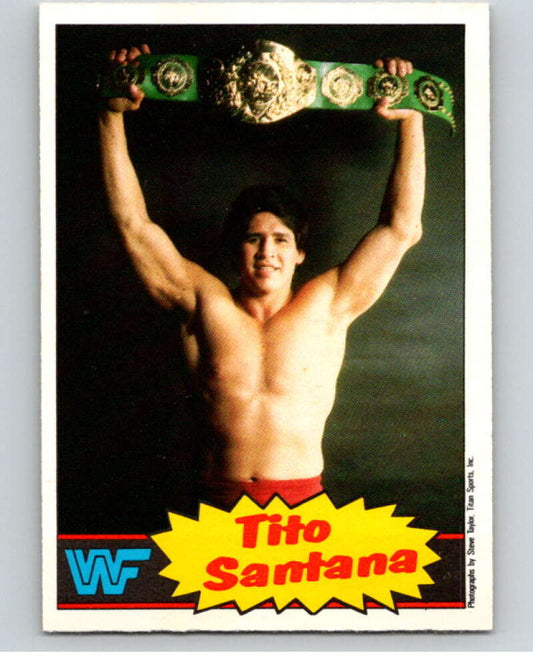 1985 O-Pee-Chee WWF #14 Tito Santana   V65702 Image 1