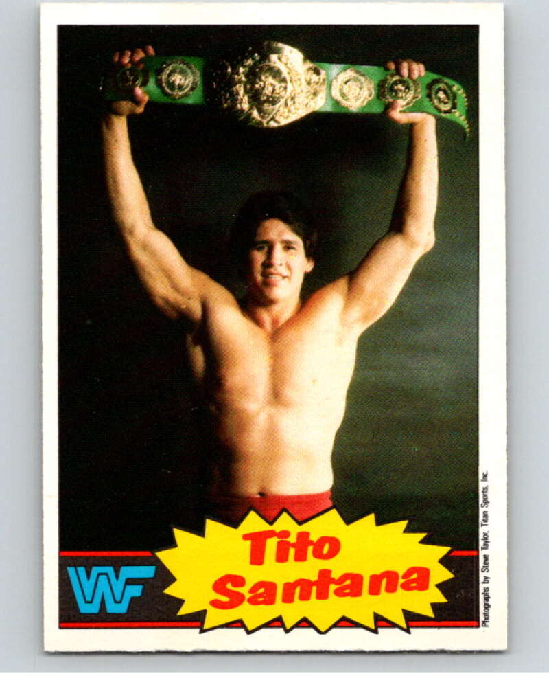 1985 O-Pee-Chee WWF #14 Tito Santana V65702 Image 1
