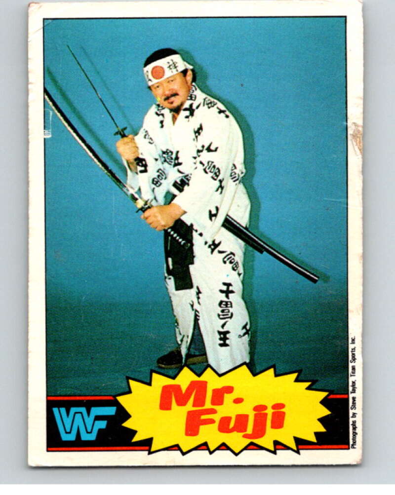 1985 O-Pee-Chee WWF #17 Mr. Fuji V65708 Image 1