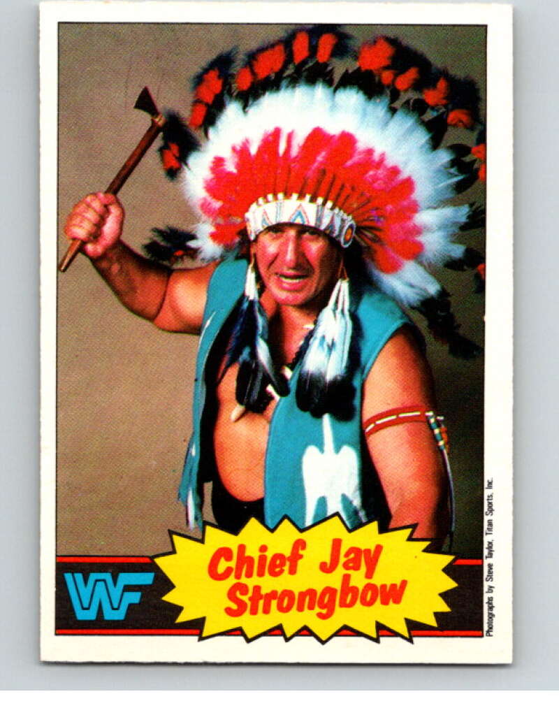 1985 O-Pee-Chee WWF #20 Chief Jay Strongbow V65713 Image 1