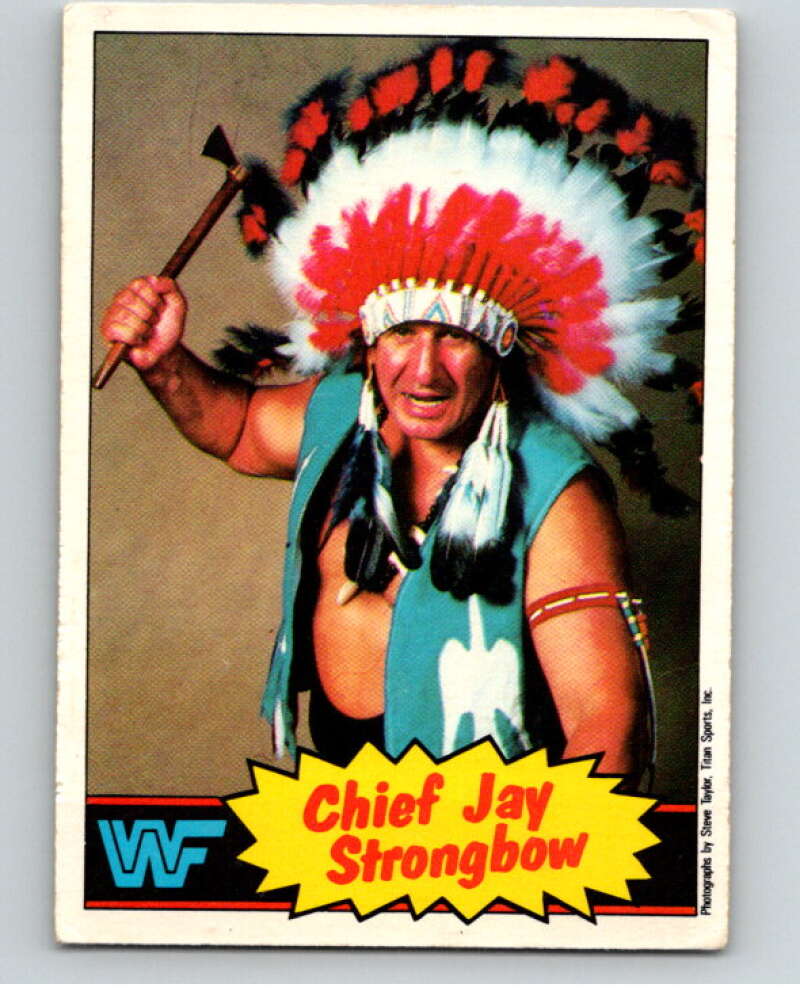 1985 O-Pee-Chee WWF #20 Chief Jay Strongbow V65714 Image 1