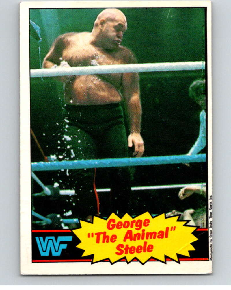 1985 O-Pee-Chee WWF #21 George The Animal Steele V65716 Image 1