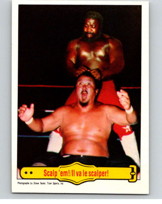 1985 O-Pee-Chee WWF #24 Scalp 'Em!   V65722 Image 1