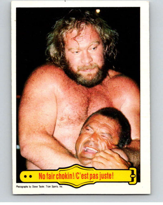 1985 O-Pee-Chee WWF #36 No Fair Chokin'!   V65736 Image 1
