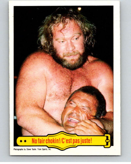 1985 O-Pee-Chee WWF #36 No Fair Chokin'!   V65737 Image 1