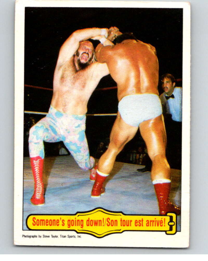 1985 O-Pee-Chee WWF #39 Someone's Going Down! V65740 Image 1
