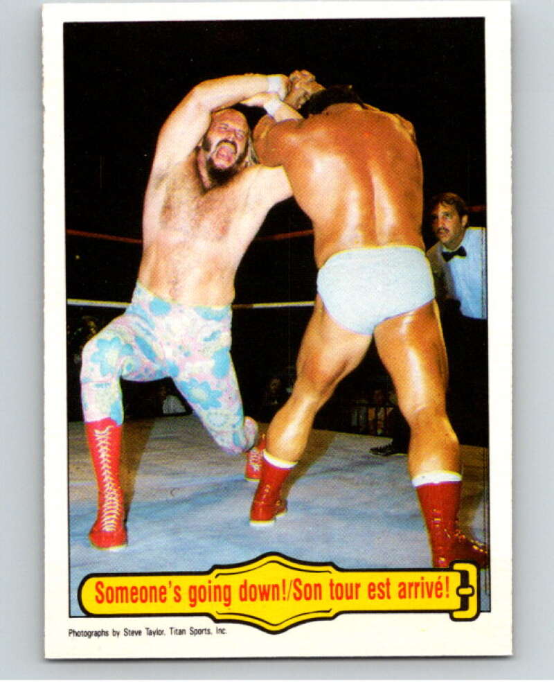 1985 O-Pee-Chee WWF #39 Someone's Going Down! V65741 Image 1