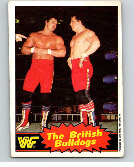 1985 O-Pee-Chee WWF Series 2 #6 The British Bulldogs   V65794 Image 1