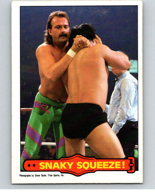 1985 O-Pee-Chee WWF Series 2 #10 Snaky Squeeze!   V65806 Image 1