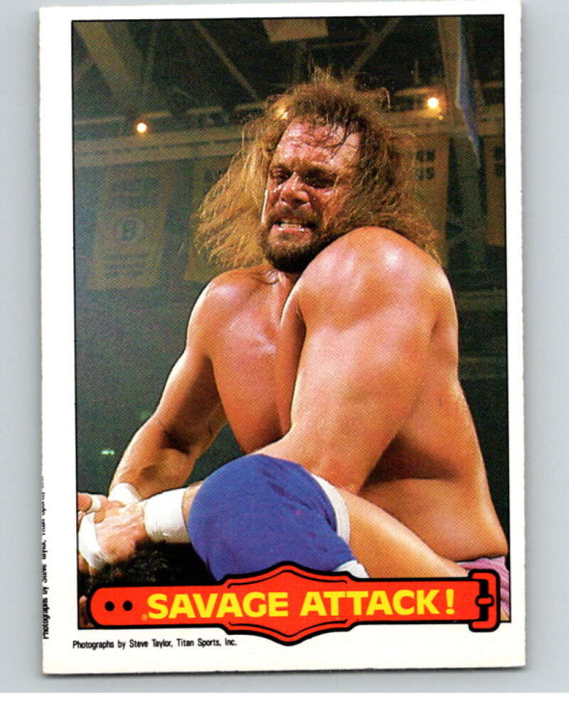 1985 O-Pee-Chee WWF Series 2 #11 Savage Attack! V65808 Image 1
