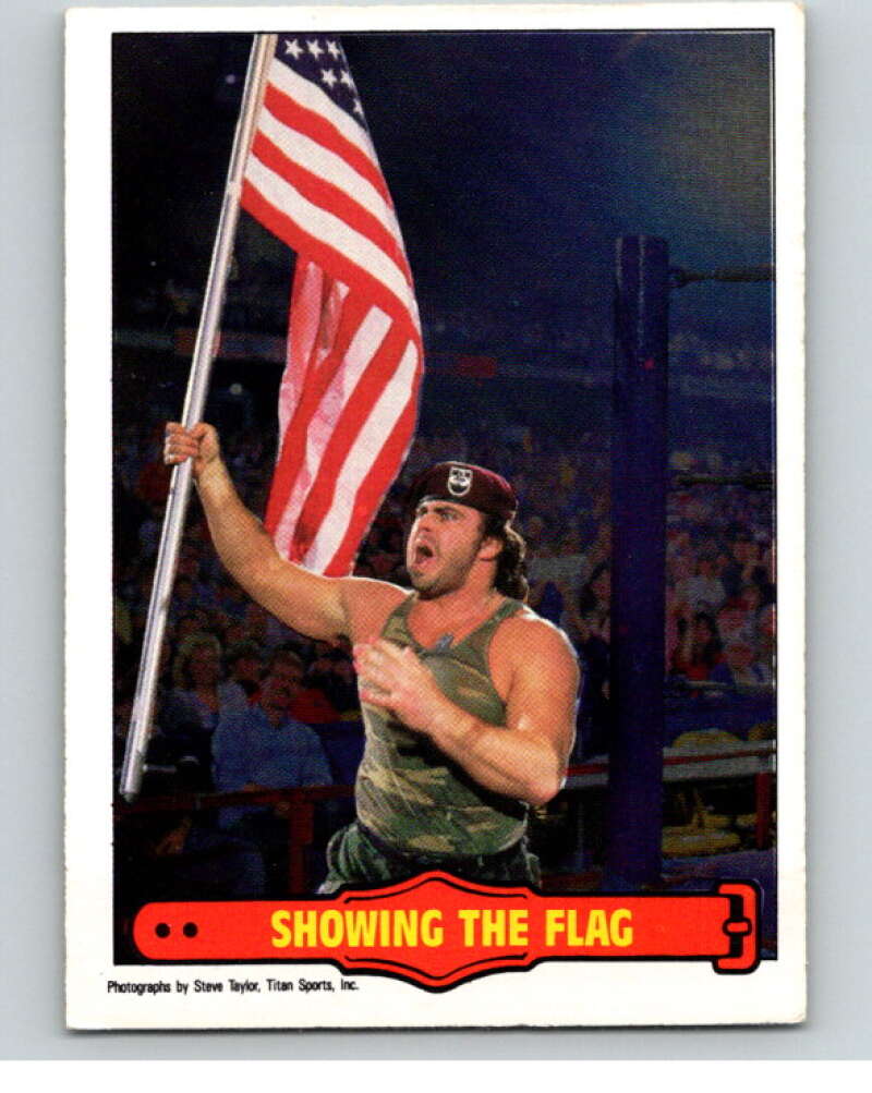 1985 O-Pee-Chee WWF Series 2 #13 Showing The Flag V65814 Image 1