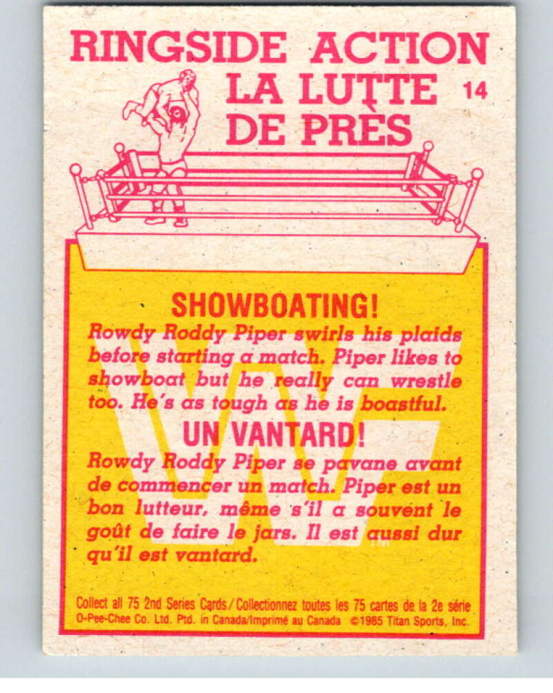 1985 O-Pee-Chee WWF Series 2 #14 Showboating! V65818 Image 2