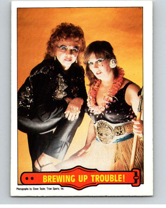 1985 O-Pee-Chee WWF Series 2 #19 Brewing Up Trouble!   V65832 Image 1