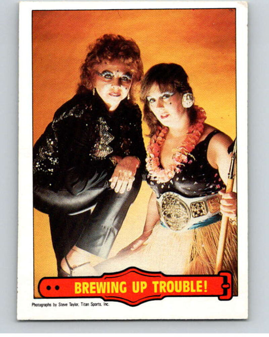 1985 O-Pee-Chee WWF Series 2 #19 Brewing Up Trouble!   V65835 Image 1