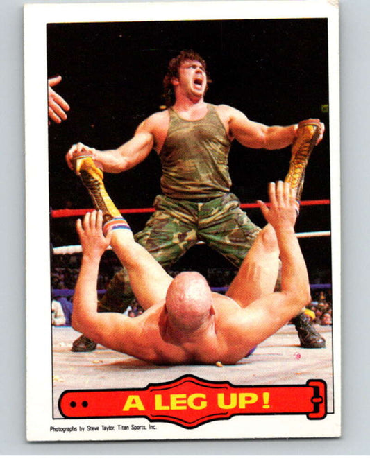 1985 O-Pee-Chee WWF Series 2 #20 A Leg Up!   V65836 Image 1
