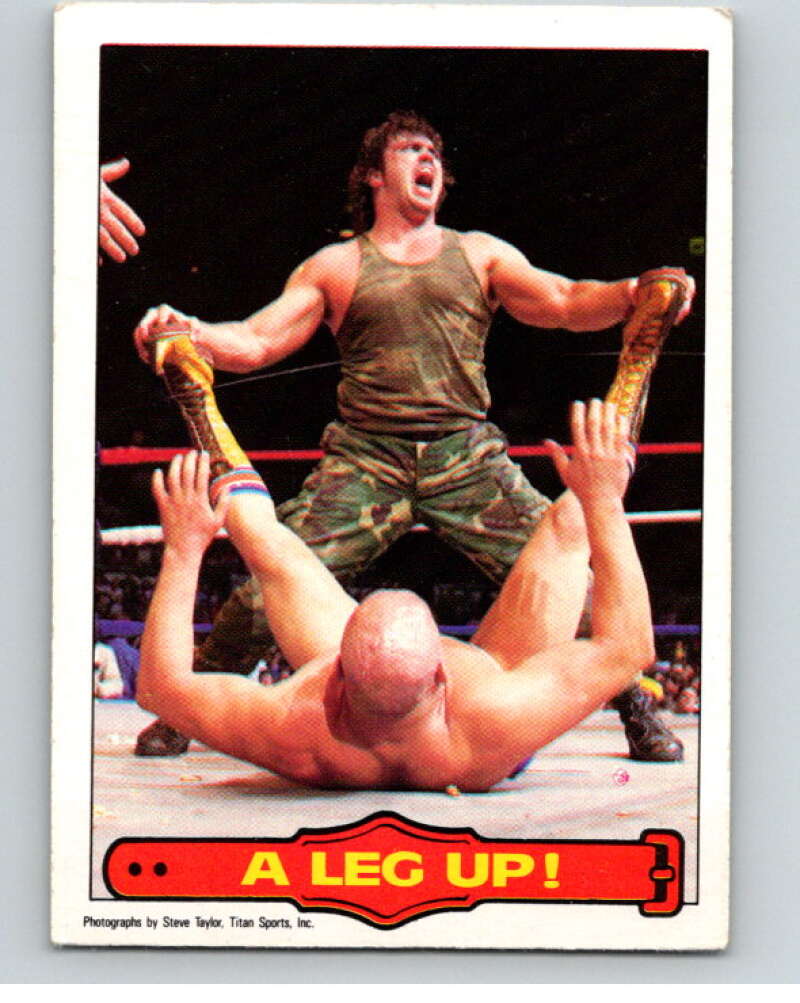 1985 O-Pee-Chee WWF Series 2 #20 A Leg Up! V65837 Image 1