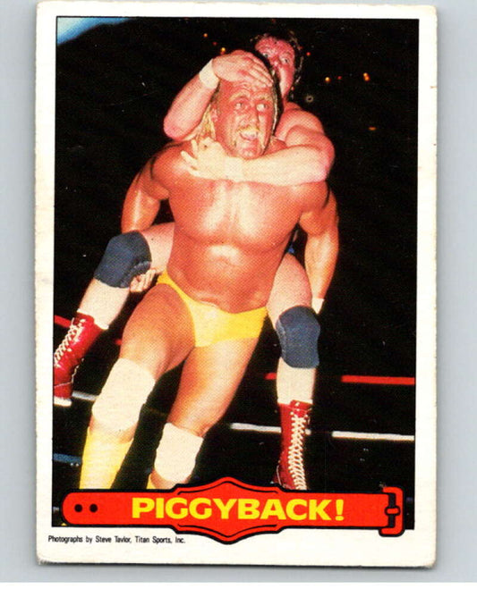 1985 O-Pee-Chee WWF Series 2 #39 Piggyback!   V65899 Image 1
