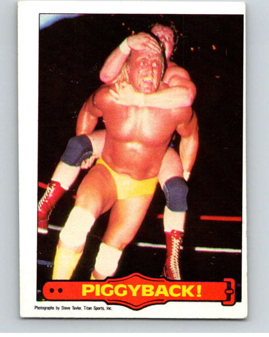 1985 O-Pee-Chee WWF Series 2 #39 Piggyback!   V65900 Image 1