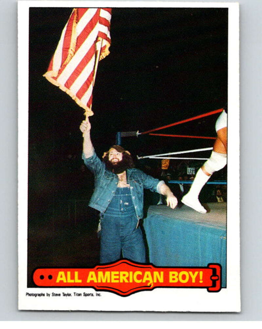 1985 O-Pee-Chee WWF Series 2 #52 All American Boy!   V65948 Image 1