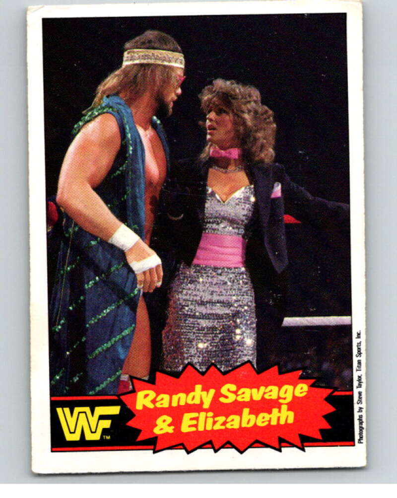 1985 O-Pee-Chee WWF Series 2 #63 Randy Savage/Miss Elizabeth V65983 Image 1