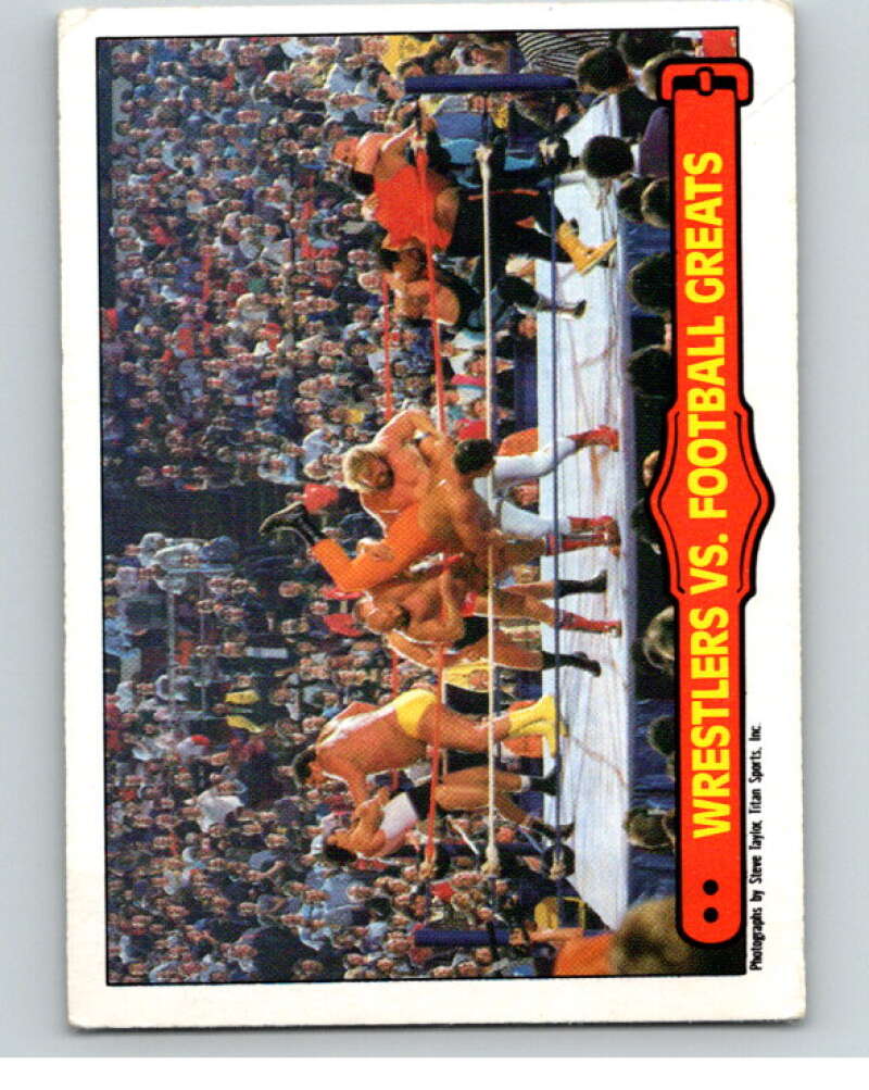 1985 O-Pee-Chee WWF Series 2 #67 Wrestlers Vs. Football Greats V65992 Image 1