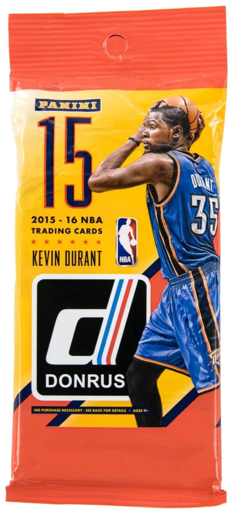 2015-16 Panini Donruss Jumbo Fat Basketball Trading Card Pack Image 1