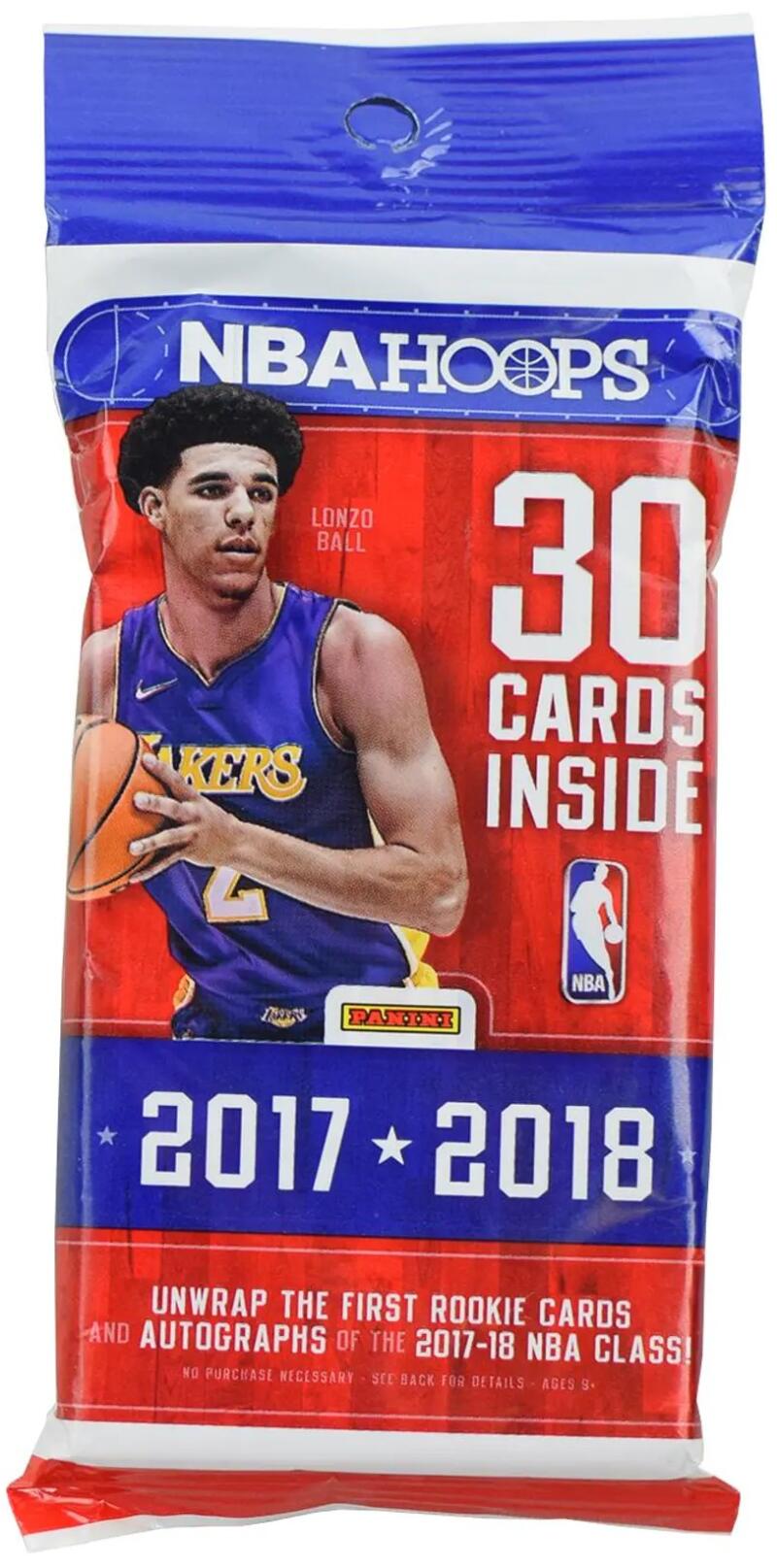 2017-18 Panini Hoops Jumbo Fat Basketball Trading Card Pack Image 1