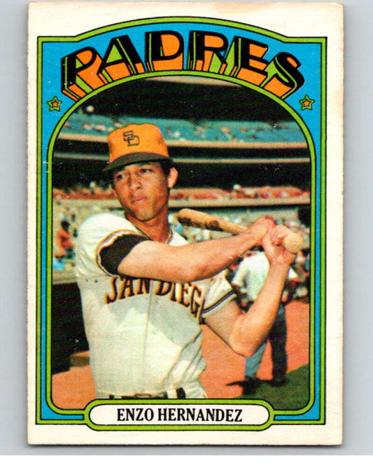 1972 O-Pee-Chee Baseball #7 Enzo Hernandez  San Diego Padres  V66028 Image 1