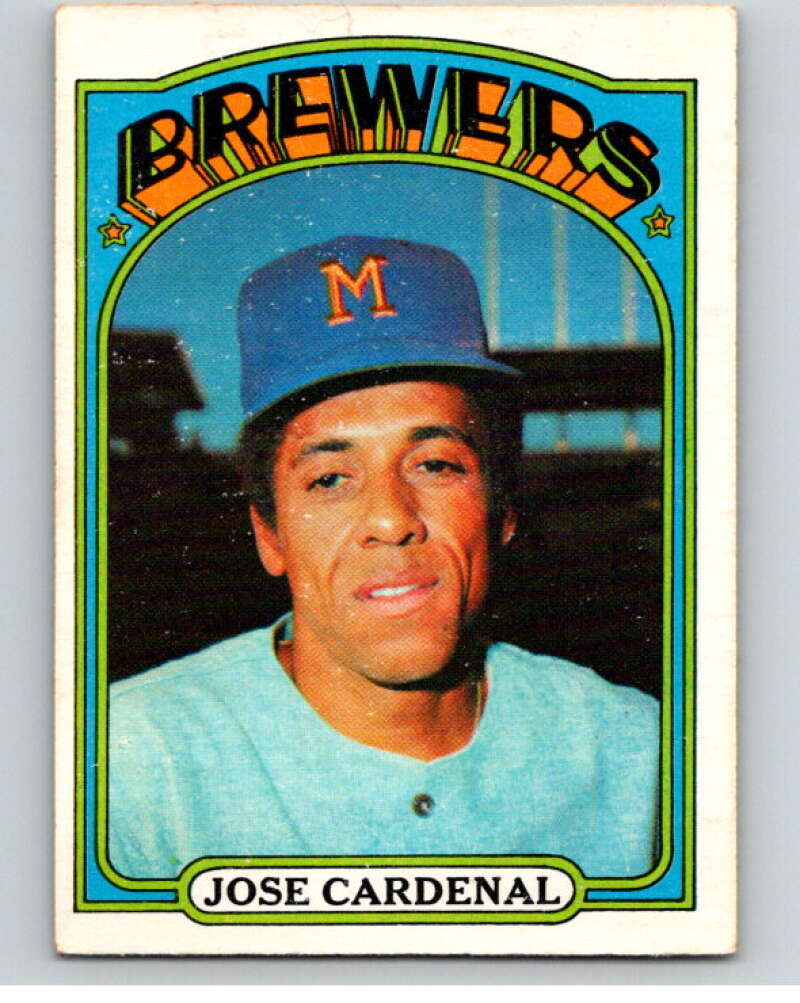 1972 O-Pee-Chee Baseball #12 Jose Cardenal Milwaukee Brewers V66043 Image 1