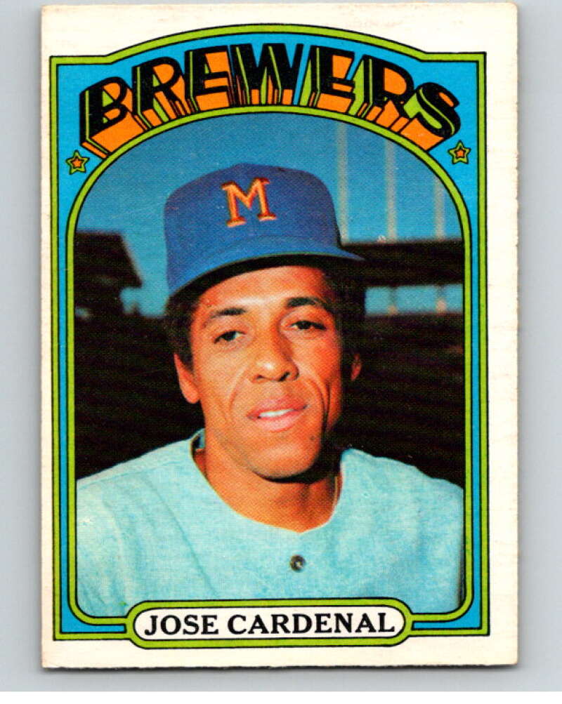 1972 O-Pee-Chee Baseball #12 Jose Cardenal Milwaukee Brewers V66044 Image 1