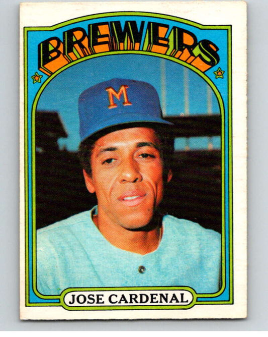 1972 O-Pee-Chee Baseball #12 Jose Cardenal  Milwaukee Brewers  V66044 Image 1