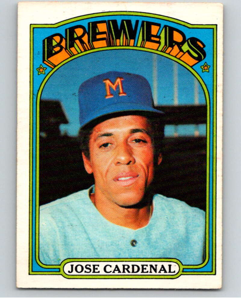 1972 O-Pee-Chee Baseball #12 Jose Cardenal Milwaukee Brewers V66045 Image 1