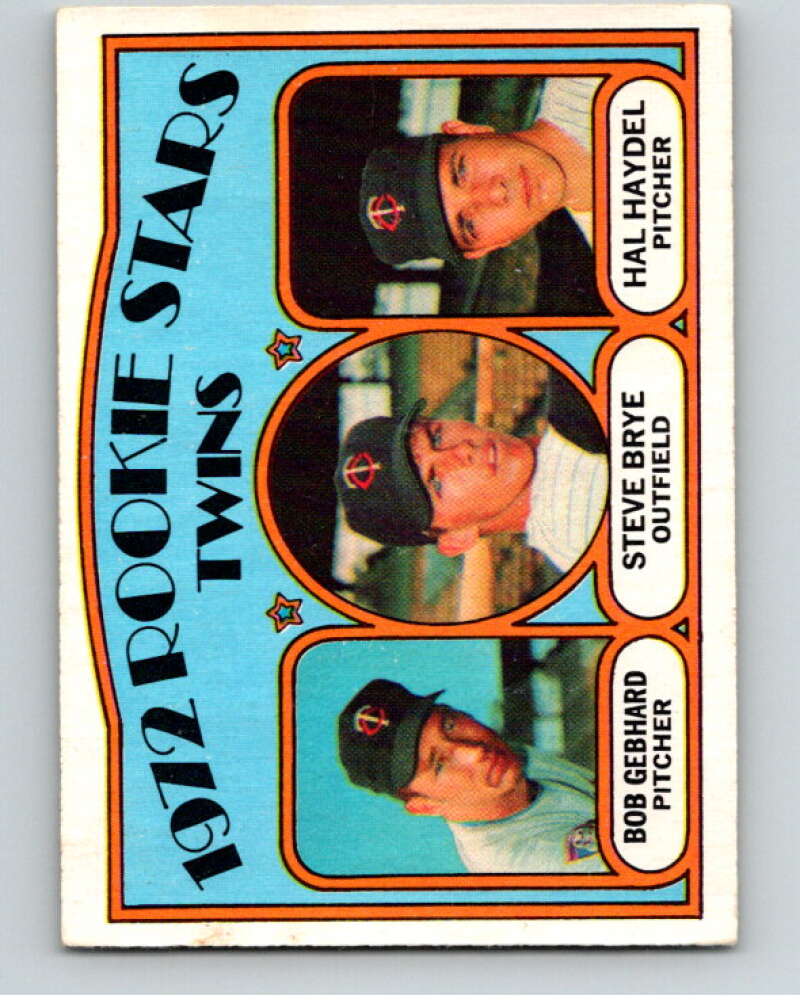 1972 O-Pee-Chee Baseball #28 Gebhard/ Brye/Haydel Rookies RC Rookie V66073 Image 1