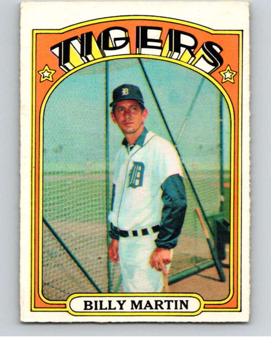 1972 O-Pee-Chee Baseball #33 Billy Martin MG  Detroit Tigers  V66075 Image 1
