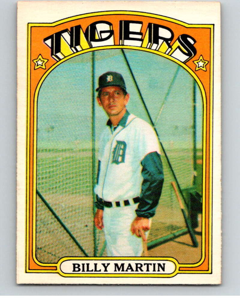 1972 O-Pee-Chee Baseball #33 Billy Martin MG Detroit Tigers V66076 Image 1