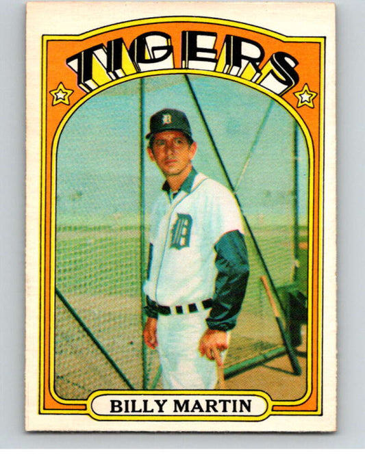 1972 O-Pee-Chee Baseball #33 Billy Martin MG  Detroit Tigers  V66076 Image 1