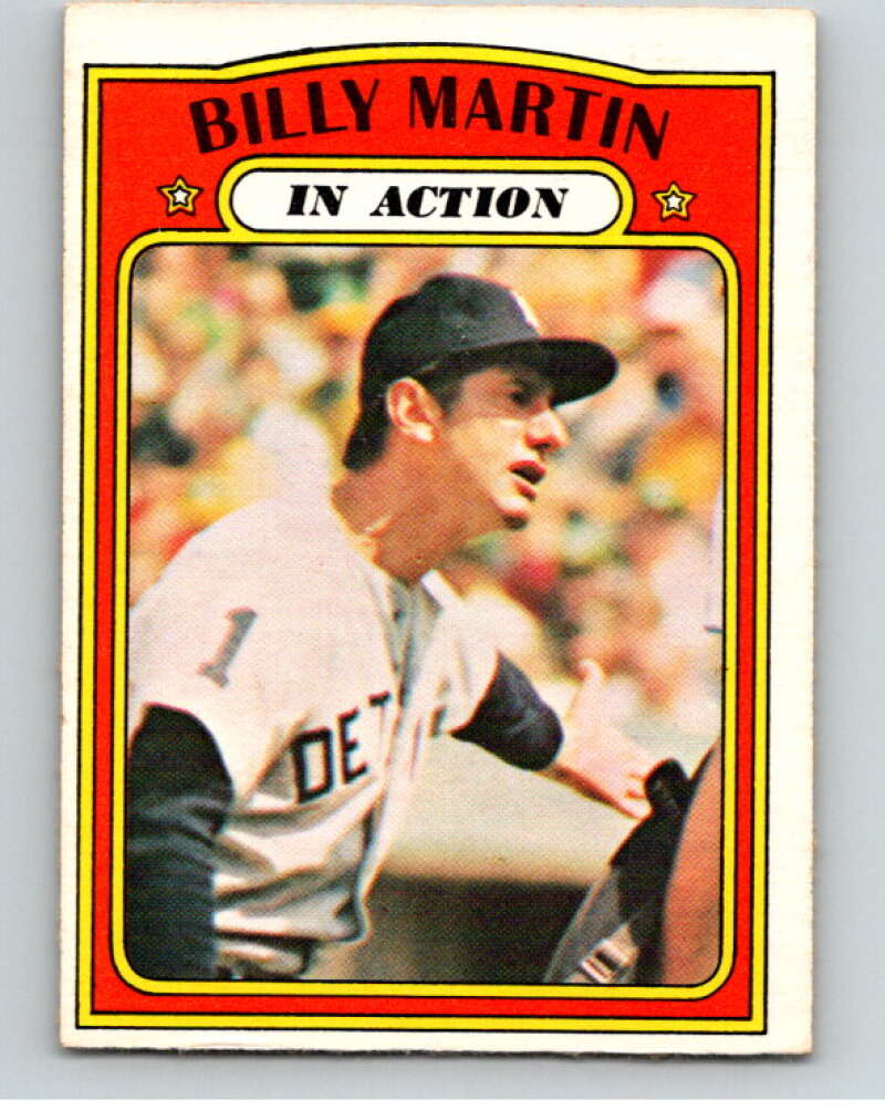 1972 O-Pee-Chee Baseball #34 Billy Martin IA Detroit Tigers V66077 Image 1