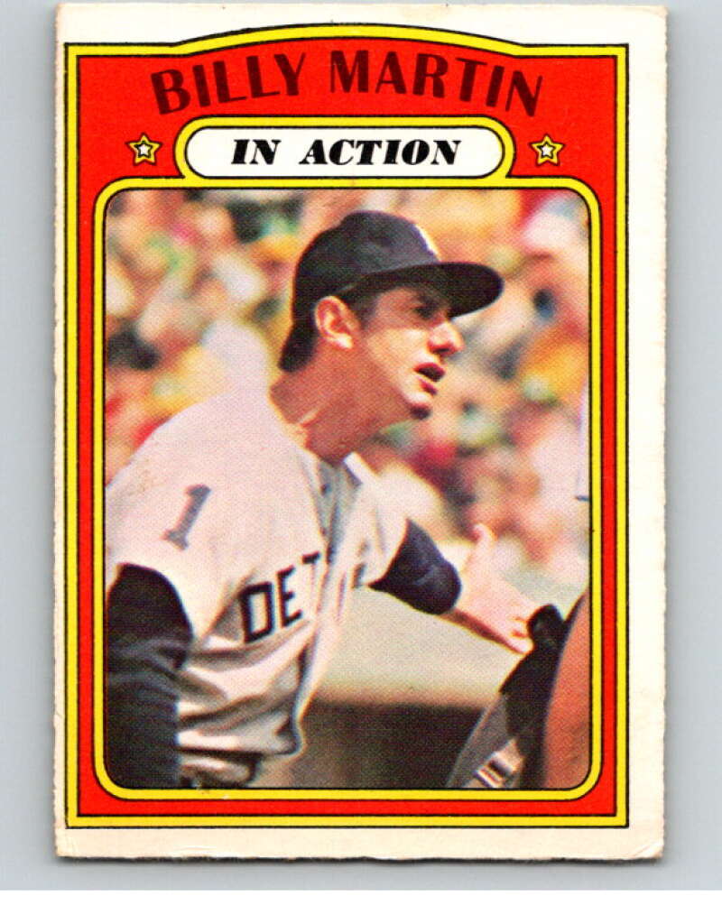1972 O-Pee-Chee Baseball #34 Billy Martin IA Detroit Tigers V66078 Image 1