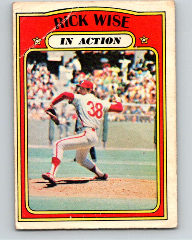 1972 O-Pee-Chee Baseball #44 Rick Wise IA Philadelphia Phillies V66090 Image 1