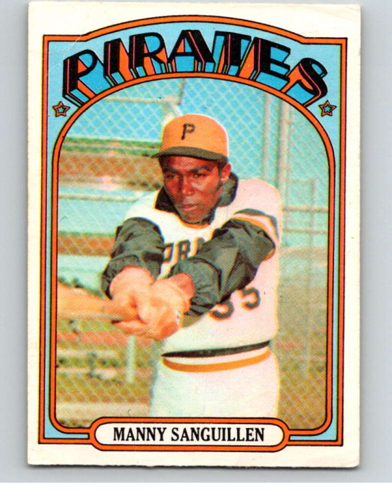 1972 O-Pee-Chee Baseball #60 Manny Sanguillen Pittsburgh Pirates V66104 Image 1