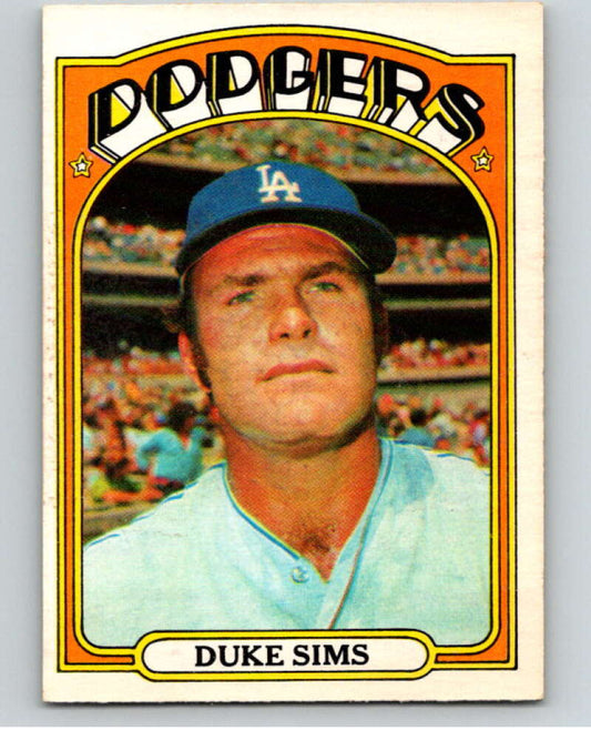 1972 O-Pee-Chee Baseball #63 Duke Sims  Los Angeles Dodgers  V66107 Image 1