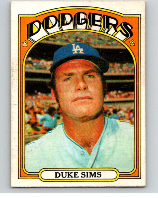 1972 O-Pee-Chee Baseball #63 Duke Sims  Los Angeles Dodgers  V66108 Image 1