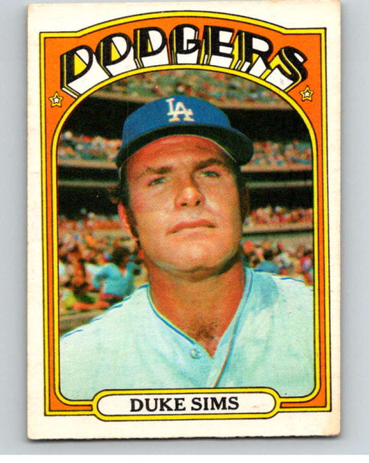 1972 O-Pee-Chee Baseball #63 Duke Sims  Los Angeles Dodgers  V66109 Image 1