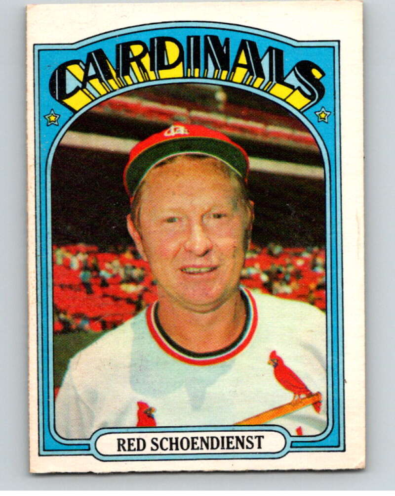 1972 O-Pee-Chee Baseball #67 Red Schoendienst MG St. Louis V66117 Image 1
