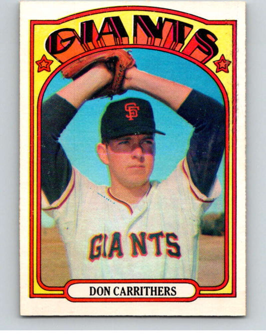 1972 O-Pee-Chee Baseball #76 Don Carrithers  San Francisco Giants  V66127 Image 1