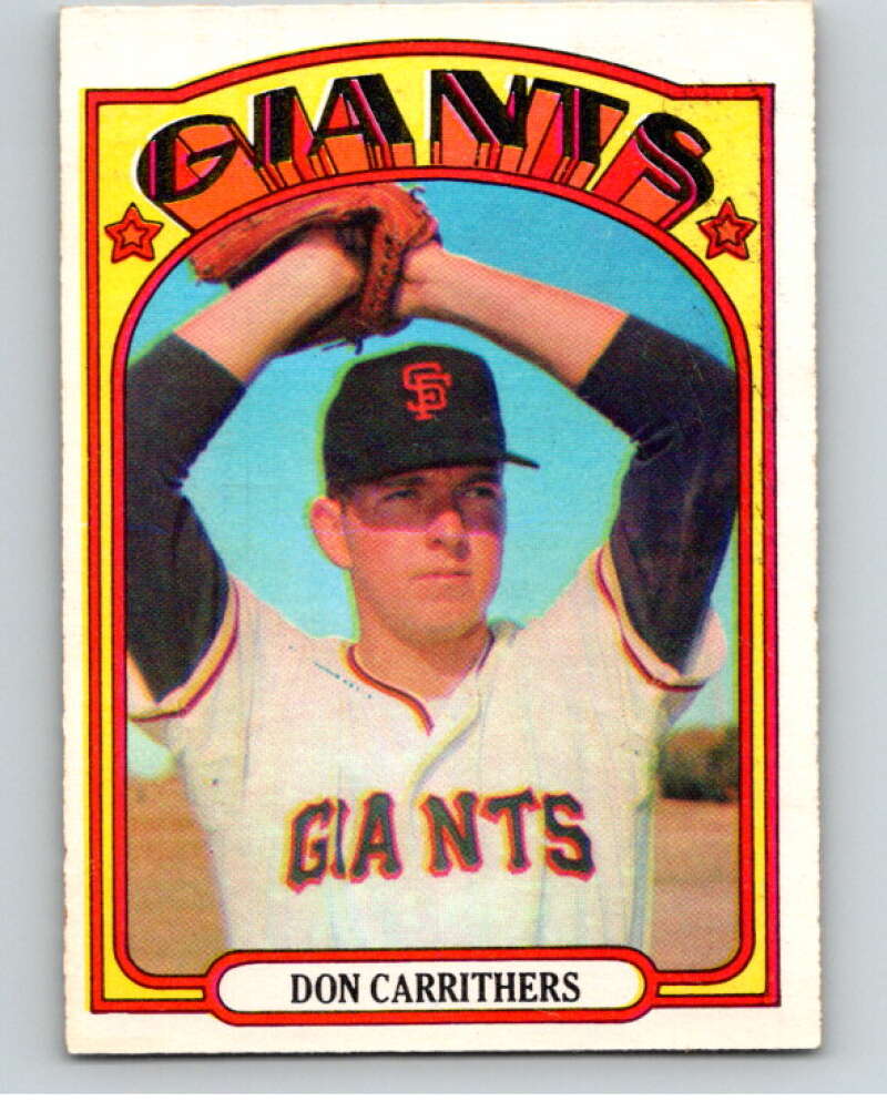 1972 O-Pee-Chee Baseball #76 Don Carrithers San Francisco Giants V66128 Image 1