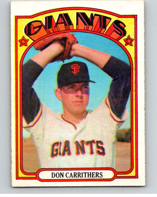 1972 O-Pee-Chee Baseball #76 Don Carrithers  San Francisco Giants  V66128 Image 1