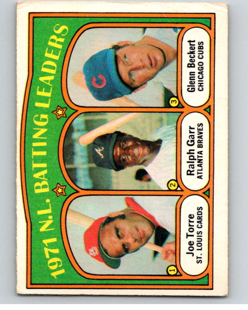 1972 O-Pee-Chee Baseball #85 Joe Torre/Ralph Garr/Glenn Beckert V66141 Image 1