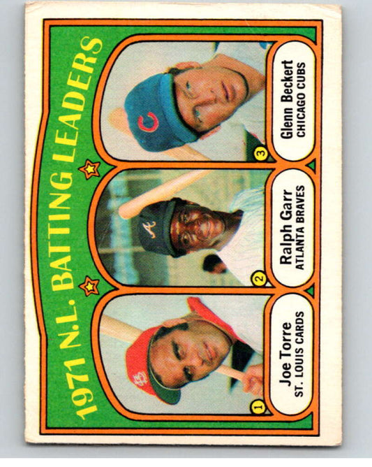 1972 O-Pee-Chee Baseball #85 Joe Torre/Ralph Garr/Glenn Beckert  V66141 Image 1